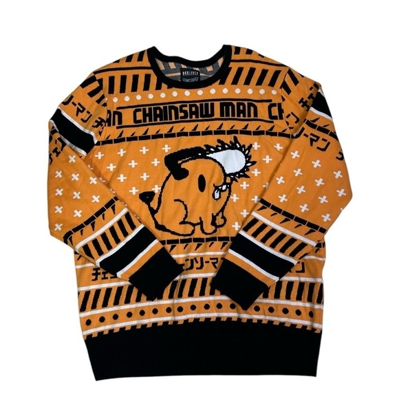 Chainsaw Man Cibi Pochita Sweater Lunch Box Exclusive Hot Topic 2X Rare - Picture 1 of 8